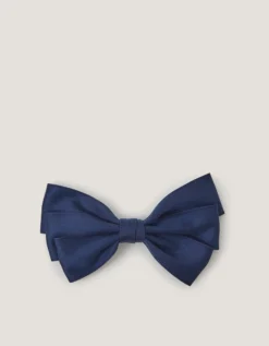 School Bow Hair Clip Blue
