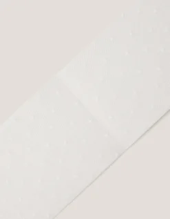 Semi-Sheer Spotty Tights White