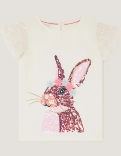 Sequin Bunny T-Shirt Ivory
