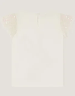 Sequin Bunny T-Shirt Ivory