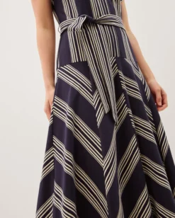 Shilta Stripe Jersey Maxi Dress Blue