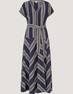 Shilta Stripe Jersey Maxi Dress Blue
