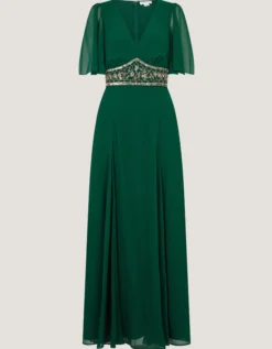 Sienna Embellished Maxi Dress Green
