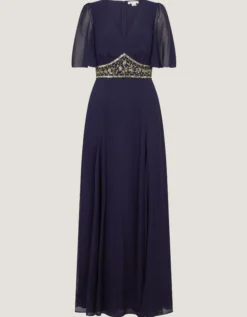 Sienna Embellished Maxi Dress Blue