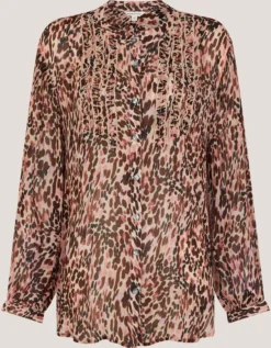 Sisi Animal Print Blouse Pink