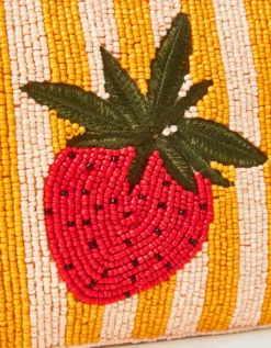 Strawberry Beaded Pouch