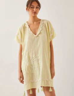 Suzie Tassel Kaftan Cover Up Yellow