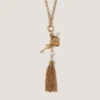 Tassel Heart Charm Necklace
