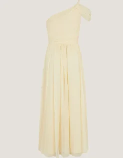 Texas One-Shoulder Prom Dress Yellow