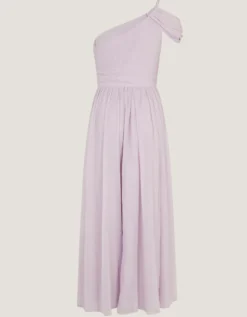 Texas One-Shoulder Prom Dress Purple