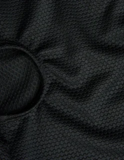 Texture Cut-Out Swimsuit Black