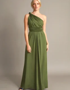 Thea Twist Me Tie Me Maxi Dress Green