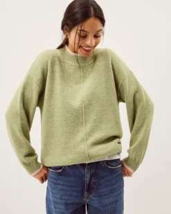 Tori Oversized Tipped Jumper Green