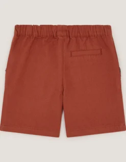 Whipstitch Drawstring Shorts Red
