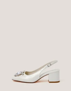 Wynn Pearl Slingback Heels Ivory