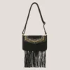 Zora Suede Fringe Crossbody Bag