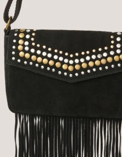 Zora Suede Fringe Crossbody Bag